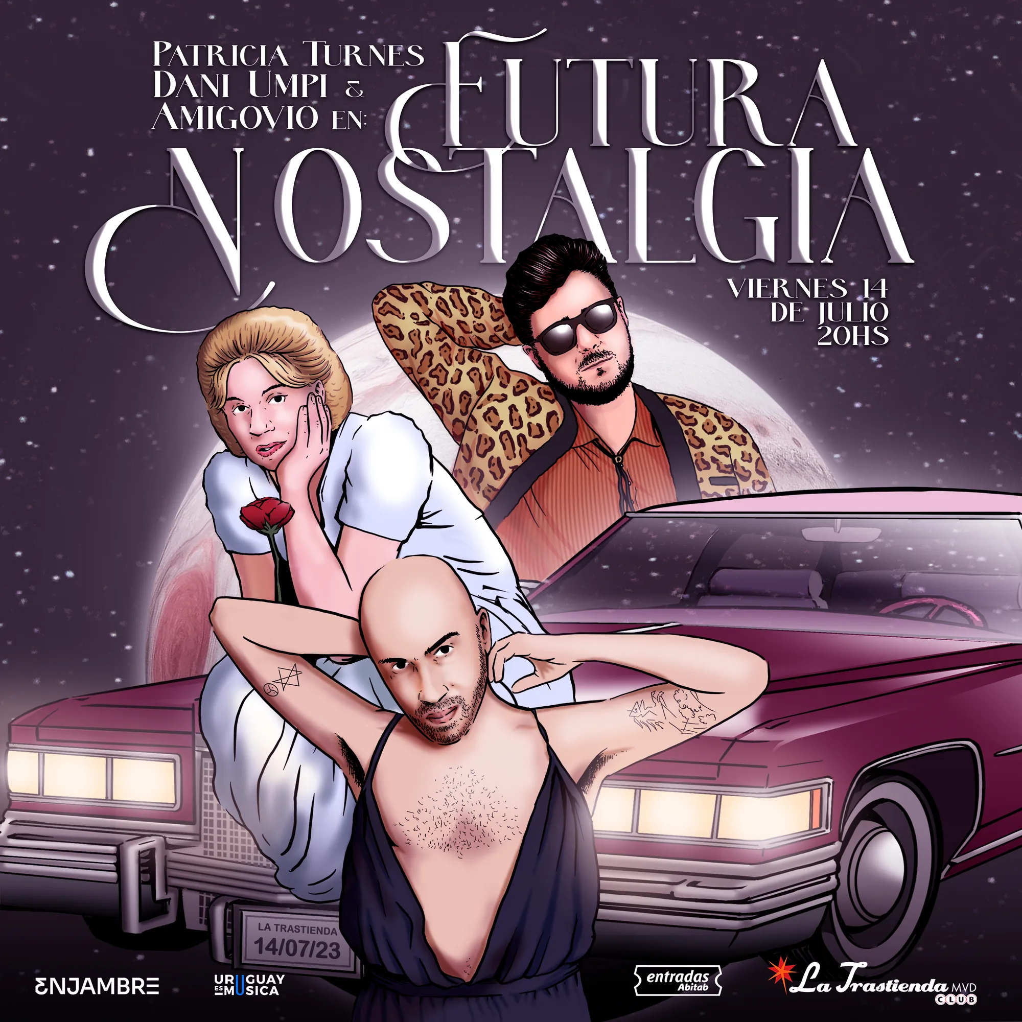 Amigovio Futura Nostalgia 4K — Afiche