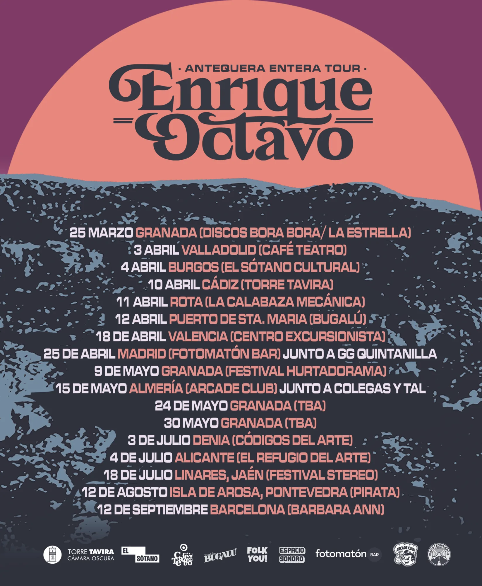 Antequera Entera Tour 2 — Afiche