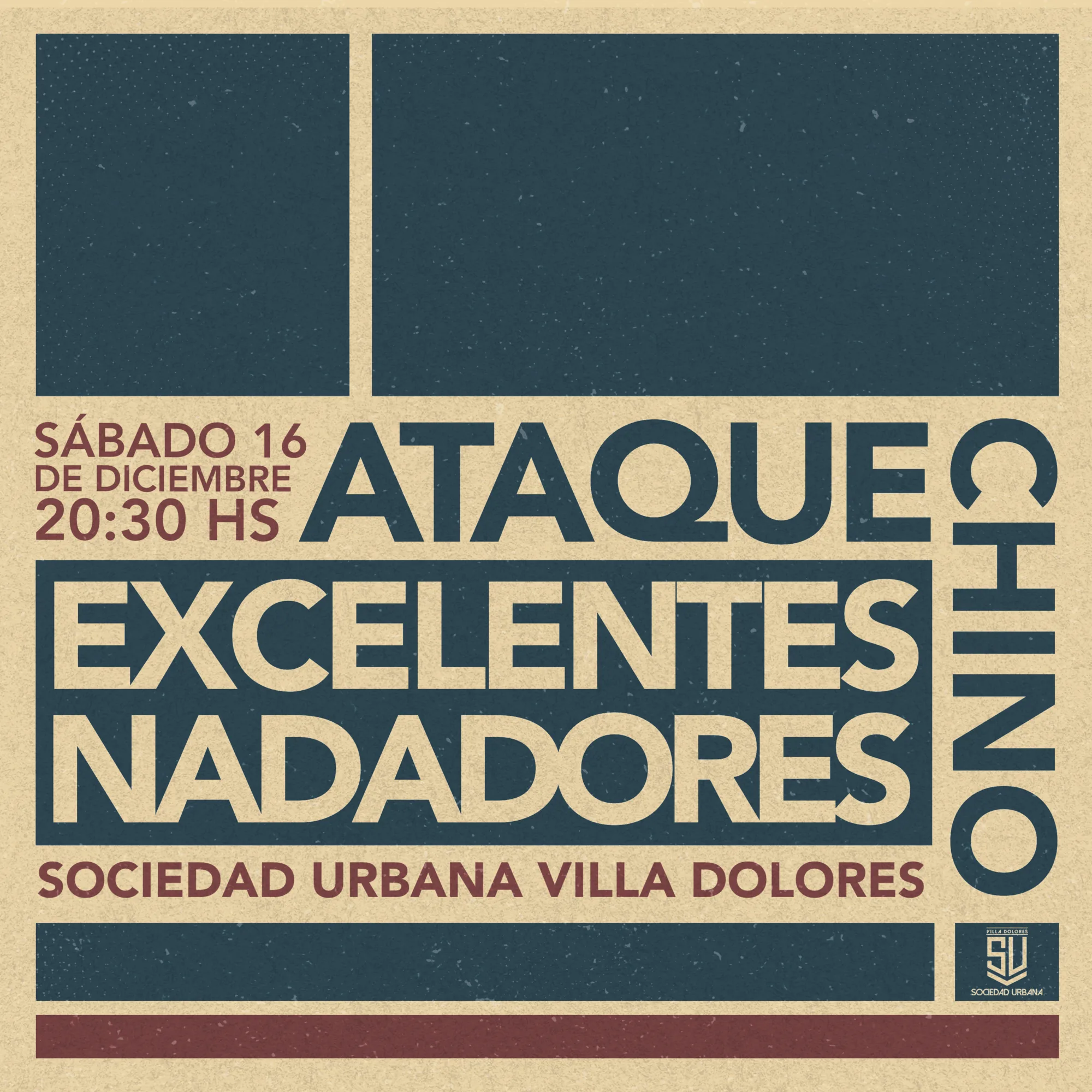 Nadadores Ataque Chin O — Afiche