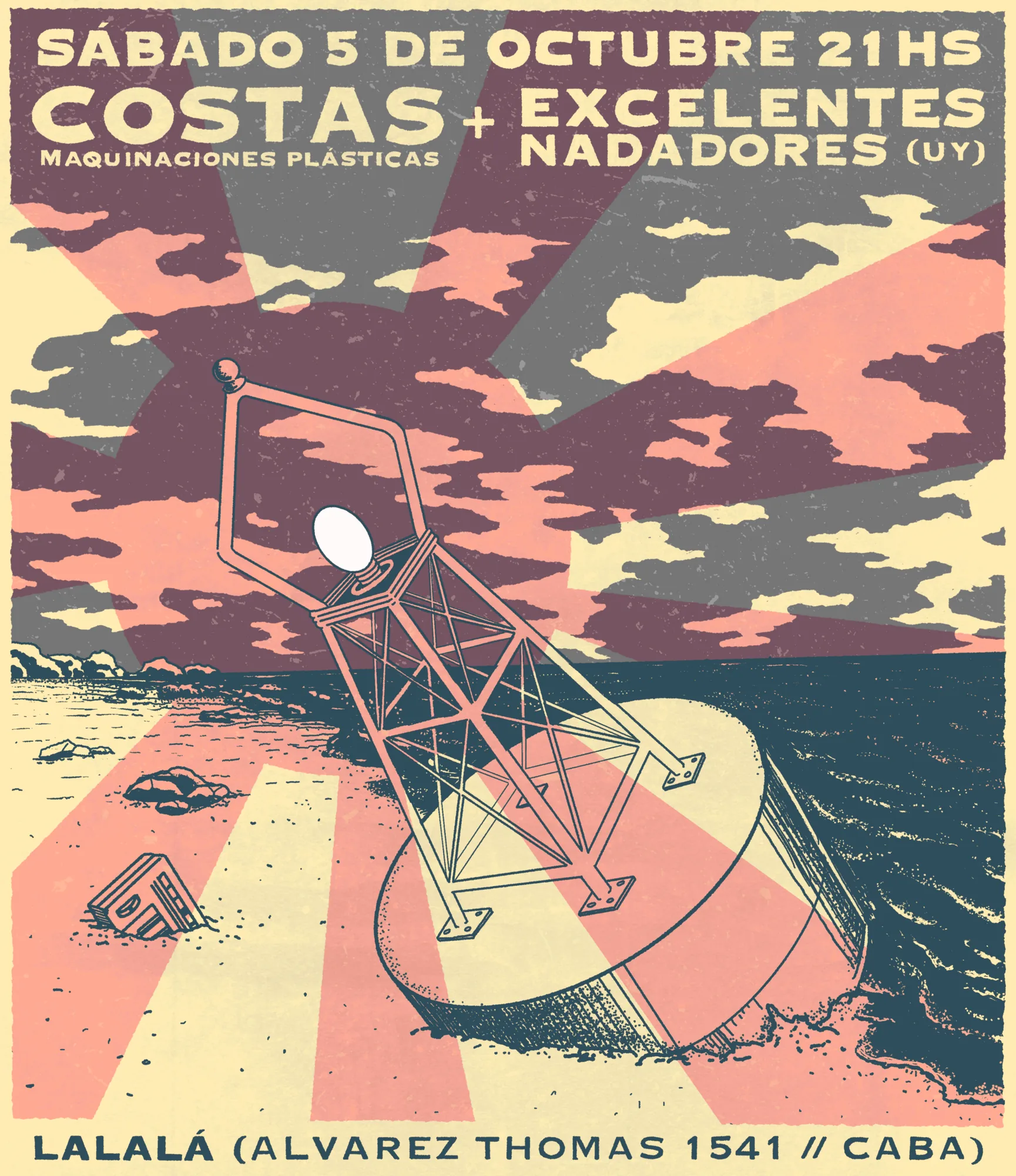 Nadadores Costas — Afiche