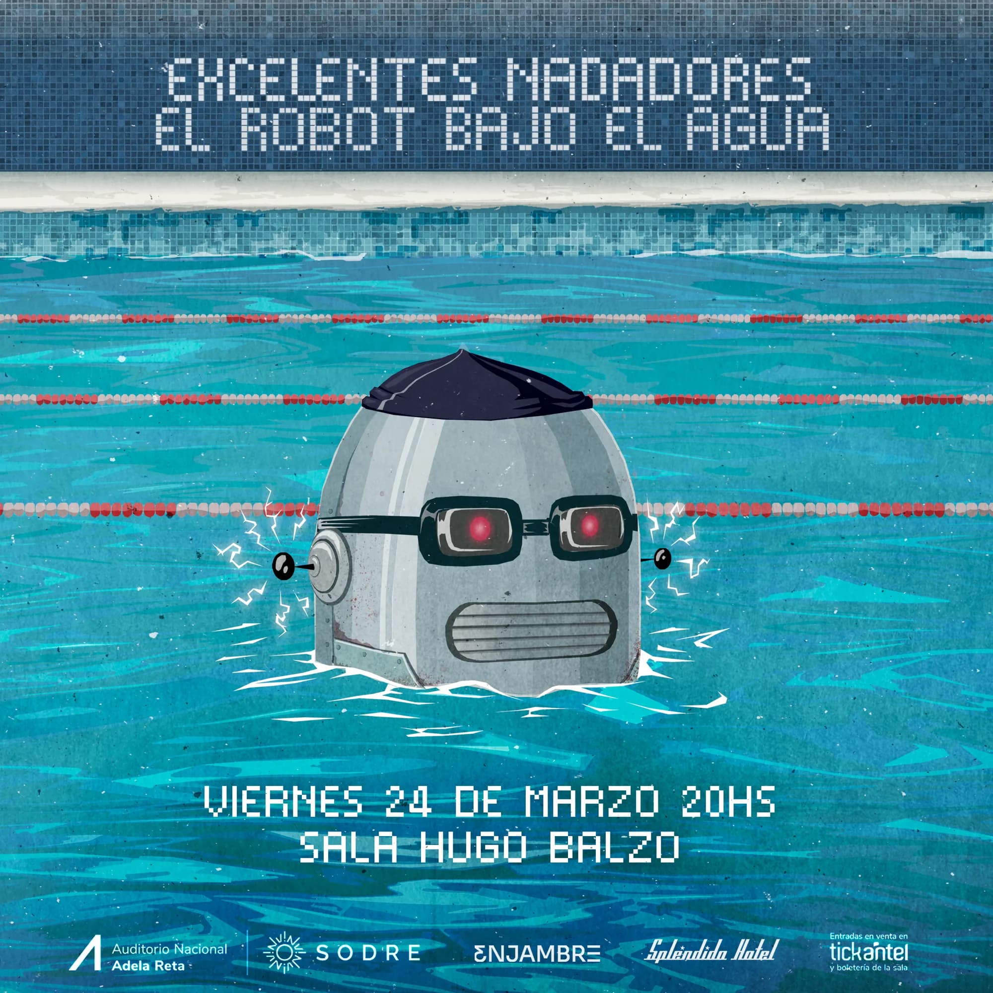 Nadadores Robot — Afiche