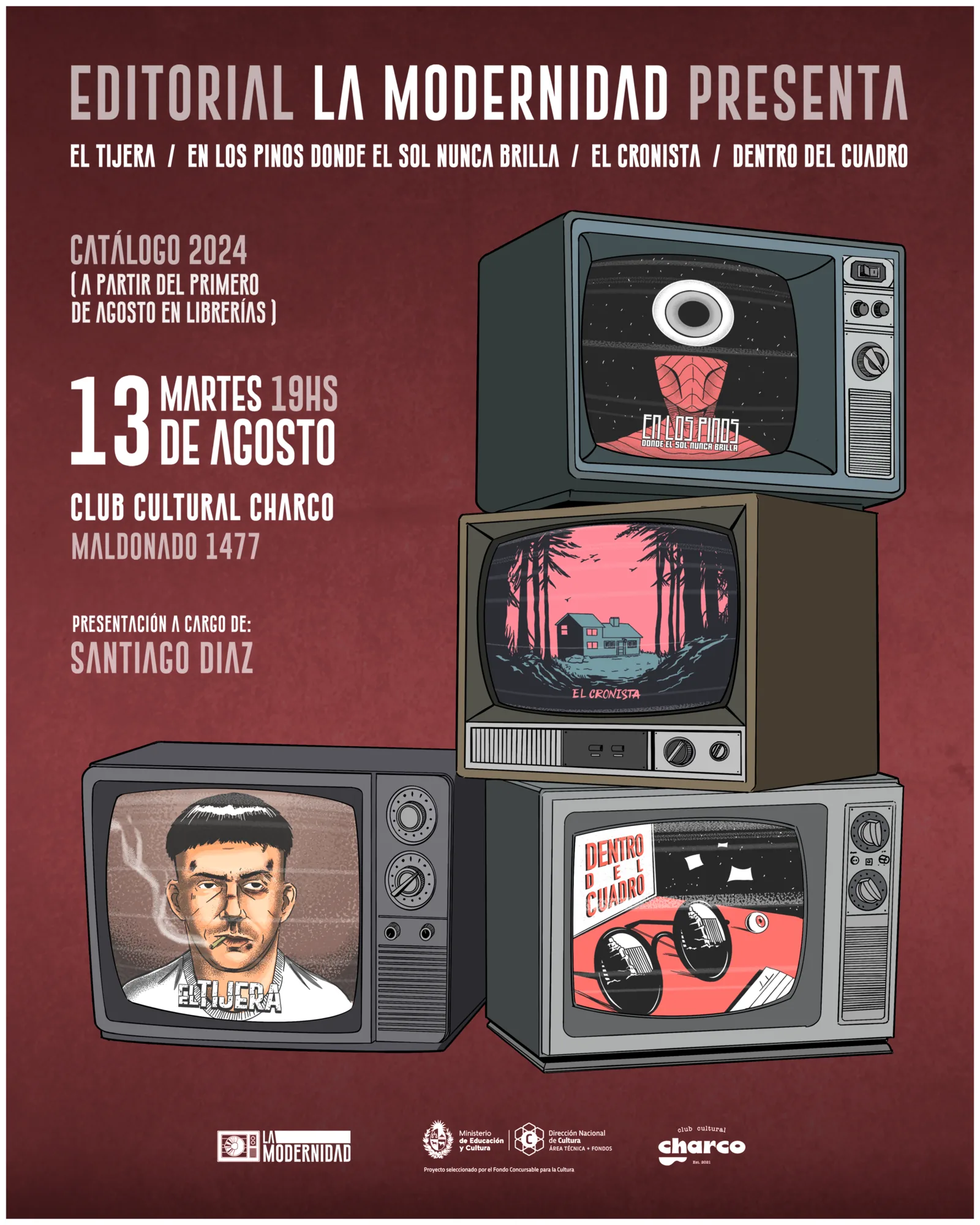 Presentacion de los Libros en Charco — Afiche