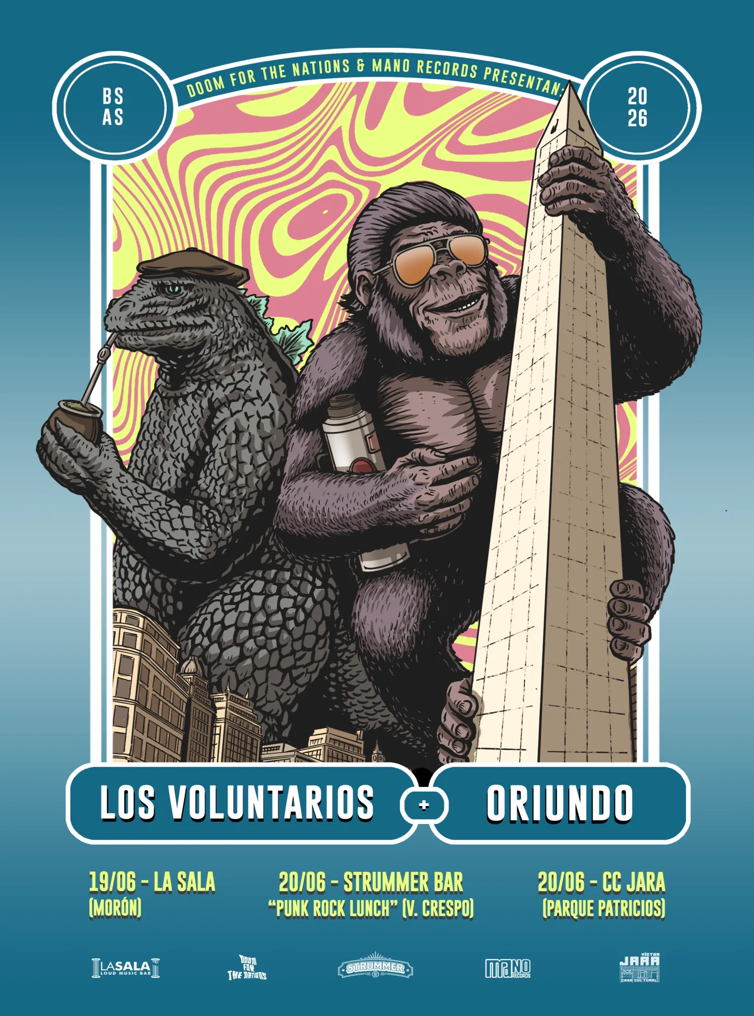 Voluntarios Oriundo Gira BS AS 2026 — Afiche